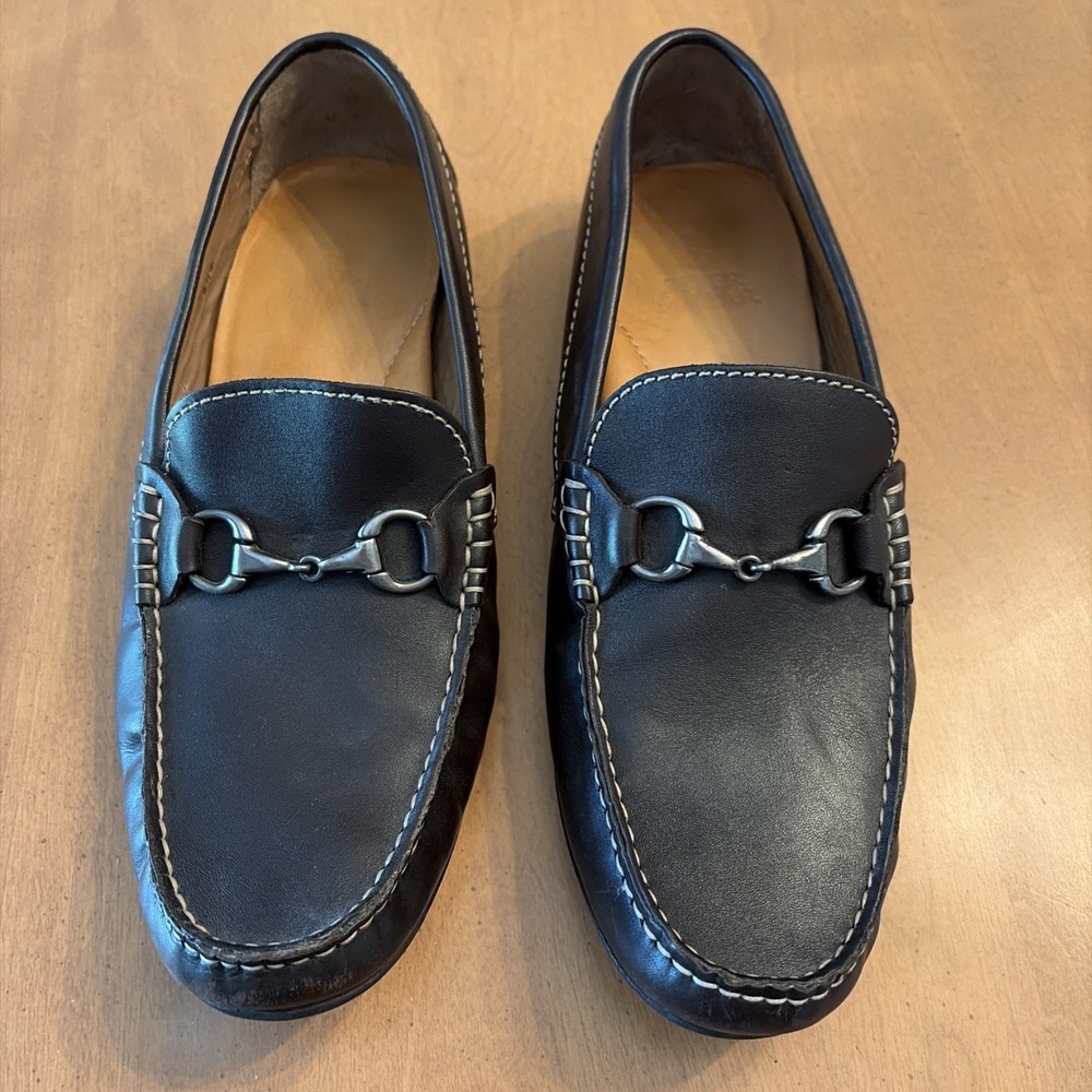 Peter Millar Mens Horse Bit Leather Loafers Sz 9.5 Driving Shoes Slip On Mexico